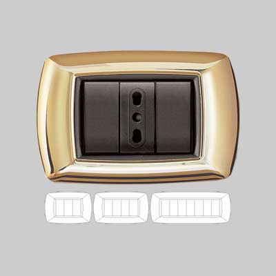 PLACCA COPRINTERRUTTORE ORO 'MYLIFE' 4 moduli - EC ELETTROCANALI