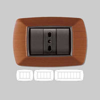 PLACCA COPRINTERRUTTORE LEGNO CHIARO 'MYLIFE' 4 moduli - EC ELETTROCANALI