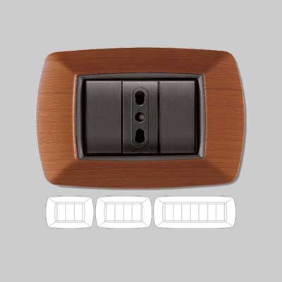 PLACCA COPRINTERRUTTORE LEGNO CHIARO 'MYLIFE' 7 moduli - EC ELETTROCANALI