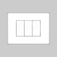 PLACCA COPRINTERRUTTORE BIANCA 'MYLIFE Q' 4 posti - EC ELETTROCANALI