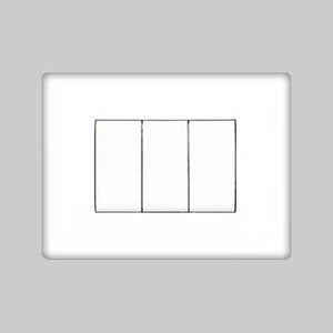 PLACCA COPRINTERRUTTORE BIANCA 'MYLIFE Q' 4 posti - EC ELETTROCANALI