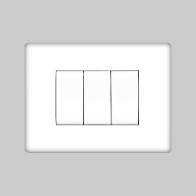 PLACCA COPRINTERRUTTORE BIANCA 'MYLIFE Q' 4 posti - EC ELETTROCANALI