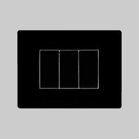 PLACCA COPRINTERRUTTORE NERA 'MYLIFE Q' 7 posti - EC ELETTROCANALI