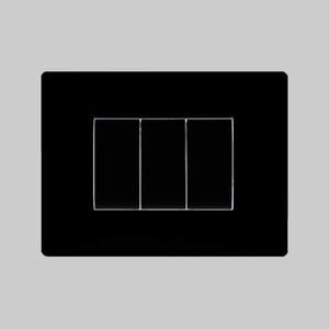 PLACCA COPRINTERRUTTORE NERA 'MYLIFE Q' 7 posti - EC ELETTROCANALI