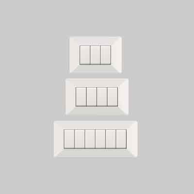 PLACCA COPRINTERRUTTORE BIANCA 'EASY' 4 Posti - EC ELETTROCANALI