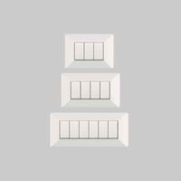 PLACCA COPRINTERRUTTORE BIANCA 'EASY' 6 Posti - EC ELETTROCANALI