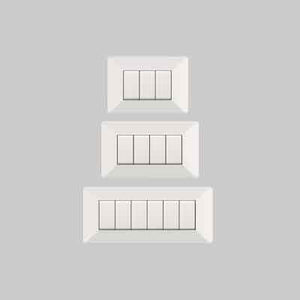 PLACCA COPRINTERRUTTORE BIANCA 'EASY' 6 Posti - EC ELETTROCANALI