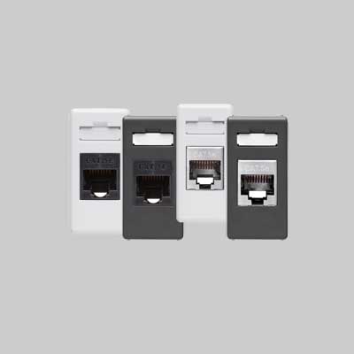 PRESA TELEFONICA RJ45 CAT 5E 'SISTEM' FTP - Nero - GEWISS