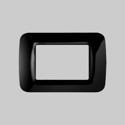 PLACCA COPRINTERRUTTORI NERO TONER 'SYSTEM' 3 posti - GEWISS
