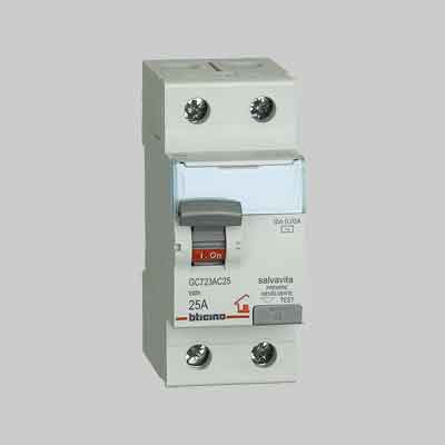 INTERRUTTORE MAGNETOTERMICO DIFFERENZIALE SALVAVITA BTICINO Corrente 25A - BTICINO
