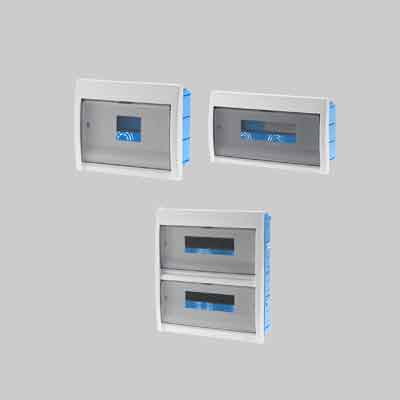 CENTRALINO DA INCASSO C/PORTELLO 8 Mod. 216x175x80 mm - Bianco