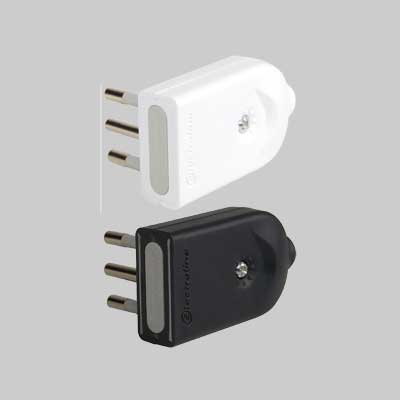 SPINA MOBILE ORIENTABILE 10A 2P+T - Bianco - ELECTRALINE