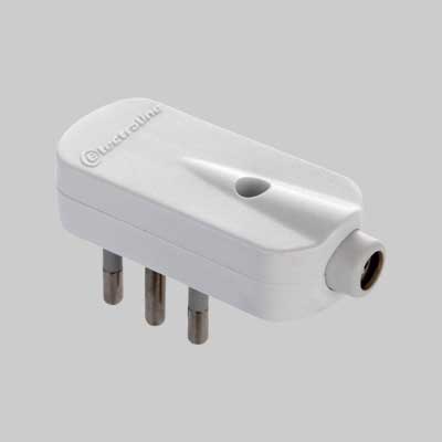 SPINA MOBILE A 90  ° 10A 2P+T - Bianco