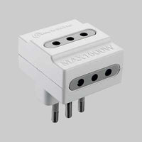 ADATTATORE TRIPLO 10A 2P+T - presa 10A 2P+T - Colore Nero - ELECTRALINE