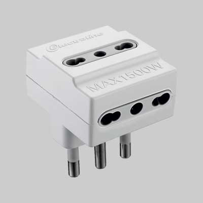 ADATTATORE TRIPLO 16A 2P+T - presa 10/16A 2P+T - ELECTRALINE