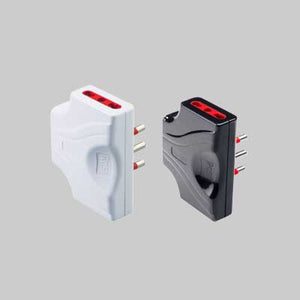 ADATTATORE TRIPLO EXTRAPIATTO 16A ROSI 2P+T - prese 10/16A 2P+T, Col. Nero - ROSI