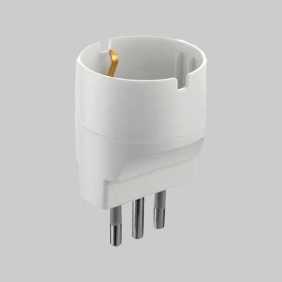 ADATTATORE SEMPLICE SCHUKO 16A 2P+T - presa 10A 2P+T - ELECTRALINE