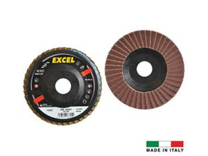 DISCHI LAMELLARI DA SGROSSO AL CORINDONE- - ø mm.115 foro 22 grana 40 - 10 pezzi EXCEL