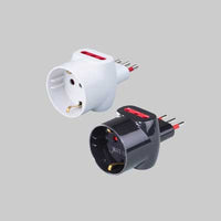 ADATTATORE TRIPLO SCHUKO/BIVALENTE 10A ROSI 2P+T - prese 10A 2P+T, Col. Bianco - ROSI