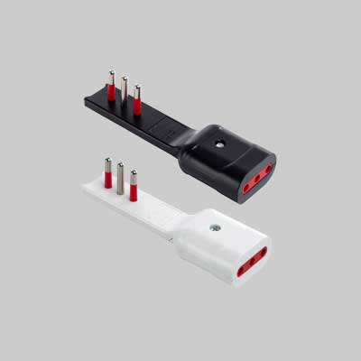 ADATTATORE ULTRAPIATTO 10A ROSI 2P+T - presa 10A 2P+T, Col. Bianco - ROSI