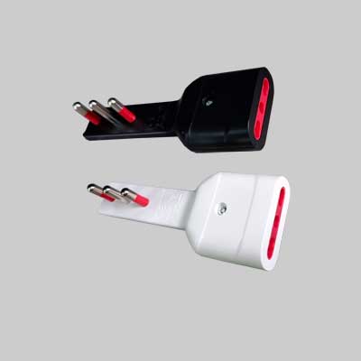 ADATTATORE ULTRAPIATTO 16A ROSI 2P+T - presa 10/16A 2P+T, Col. Bianco - ROSI