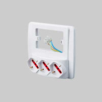 MULTIPRESA DA PARETE SCHUKO EMILIA SMART ROSI 3 Prese schuko 2P+T 10/16A - Col. Bianco - ROSI