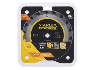 DISCO LAMA WIDIA PER LEGNO PER SEGA CIRCOLARE- - ø mm.190 foro 16 denti 18 (STA15370) - 1 blister STANLEY
