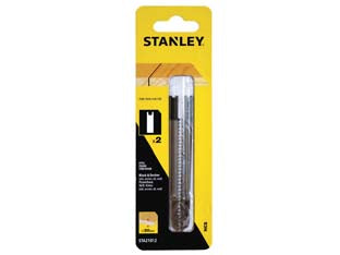SET 2 LAME RETTIFICATE PER SEGHETTO ALTERNATIVO PER LEGNO- - mm.100x4.0 sgrosso (STA21022) - 1 blister STANLEY