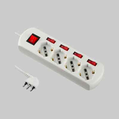 MULTIPRESA CON INTERRUTTORI INDIPENDENTI 4 posti - ELECTRALINE