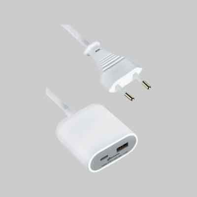 ADATTATORE 'GUMMY LINE' 1 Usb + 1 Usb type 'C' - ELECTRALINE