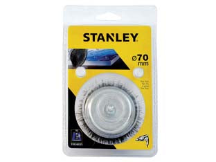 SPAZZOLA A TAZZA PER TRAPANO- - ø mm.85 codolo mm.6 (STA36050) - 1 blister STANLEY
