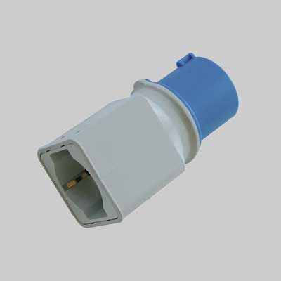 ADATTATORE INDUSTRIALE F. Spina 2P+T16A 220V CEE-P.Schuko 10/16A