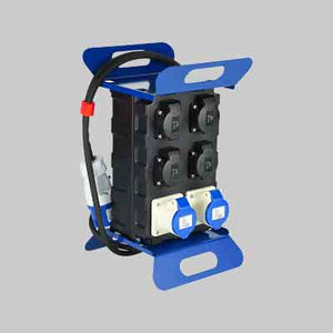 QUADRO DI DISTRIBUZIONE PORTATILE CON INTERRUTTORE DIFFERENZIALE cm 20x22x36h - ELECTRALINE