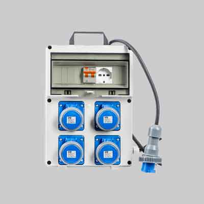 QUADRO DI DISTRIBUZIONE 220V CON PRESA SCHUKO cm 25,5x12,5x35,5h - IDEAL STAR