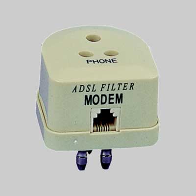 SPINA/PRESA TELEFONICA TRIPOLARE CON FILTRO ADSL