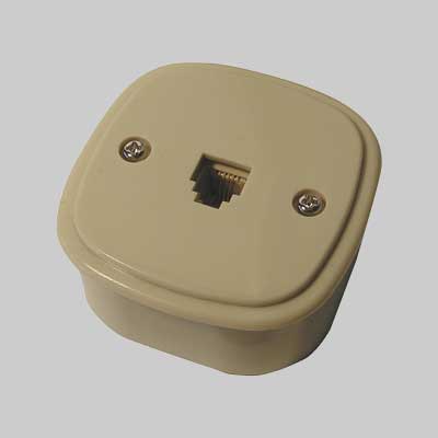 PRESA TELEFONICA DA PARETE MODULARE Plug 6/4 c