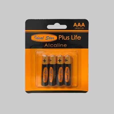 PILE 'PLUS LIFE' MINISTILO IDEAL STAR Blister 4 pezzi - IDEAL STAR