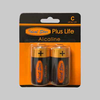 PILE 'PLUS LIFE' 1/2 TORCIA IDEAL STAR Blister 2 pezzi - IDEAL STAR