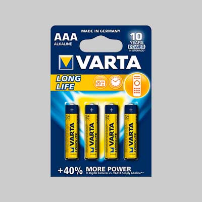 PILE 'LONGLIFE' MINISTILO Blister 4 Pezzi - 10 confezioni- VARTA