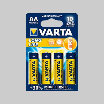 PILE 'LONGLIFE' STILO Blister 4 Pezzi - 20 confezioni- VARTA