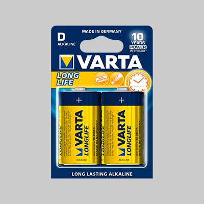 PILE 'LONGLIFE' TORCIA Blister 2 Pezzi - 10 confezioni- VARTA