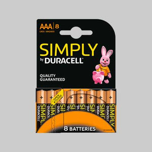 PILE 'SIMPLY' MINISTILO SERIE 8 Blister 8 Pezzi - 10 pezzi- DURACELL