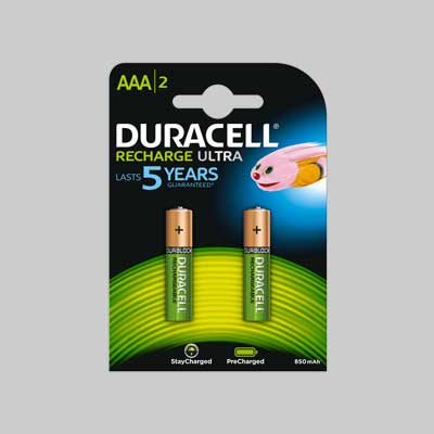 PILE RICARICABILI 'DURALOCK' MINISTILO 850 mAh - blister 2 pezzi - DURACELL
