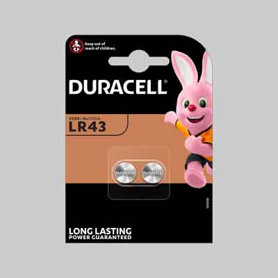 PILA PER L'ELETTRONICA 'LR43' Blister 2 pezzi - 10 pezzi- DURACELL