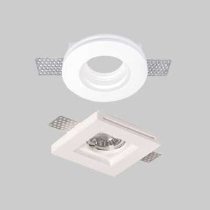 PORTAFARETTO INCASSO IN GESSO CON RETE Mod. Quadrato - 100x100x27 mm