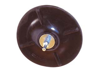 PLATORELLI DI GOMMA CON CODOLO MM.6- - ø mm.125 codolo ø mm.6 PG 338.00 - 2 blister PG