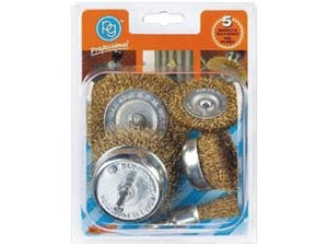 KIT SPAZZOLE IN FILO DI ACCIAIO OTTONATO PER TRAPANO  PG 497.02    PG