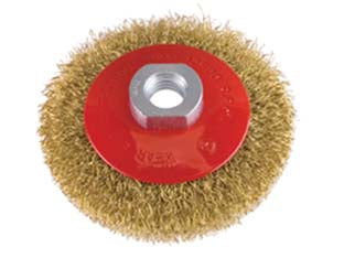 SPAZZOLA CIRCOLARE CONICA FILI IN ACCIAIO- - ø mm.120 PG 468.00 - 2 blister PG