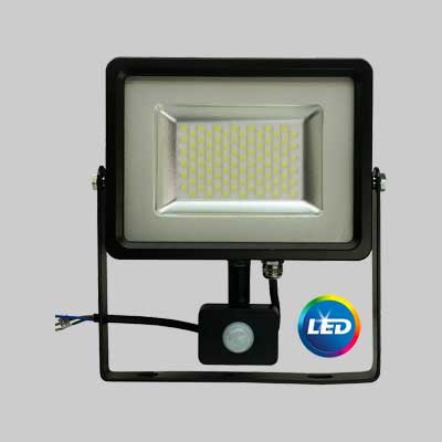 PROIETTORE A LED CON SENSORE 10W - 800Lm - 6000K