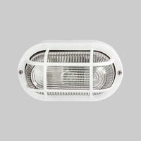 PLAFONIERA OVALE 'EFESTO' CON GRIGLIA Colore Bianco